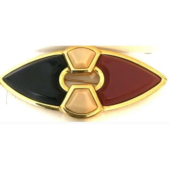 Vintage Monet Parure Art Deco Brooch - Picture 2 of 3